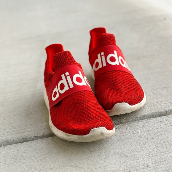 Adidas Red & White Cloudfoam Sneakers 1 - Picture 4 of 7